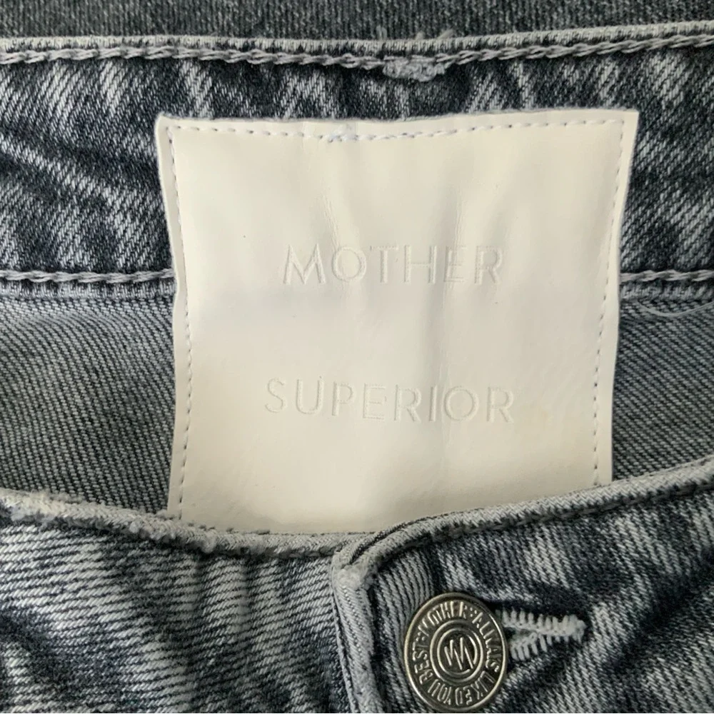 MOTHER SUPERIOR Jeans Private Patch Pocket Ankle Shadow Dancing Gray Size 28